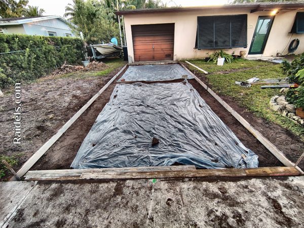 Framing Two Driveways For A Residence In South Miami.