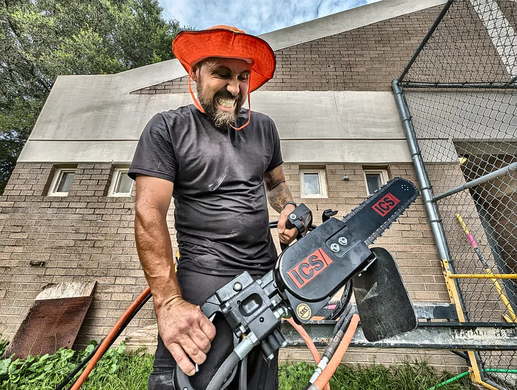 Precision concrete cutting for commercial skylight openings