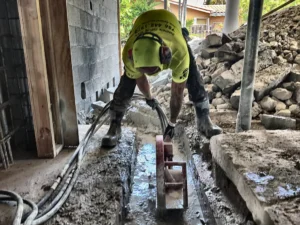 How to cut concrete for drainage or plumbing repairs