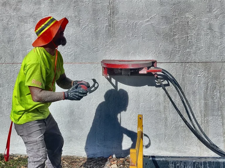 Safety measures in concrete cutting