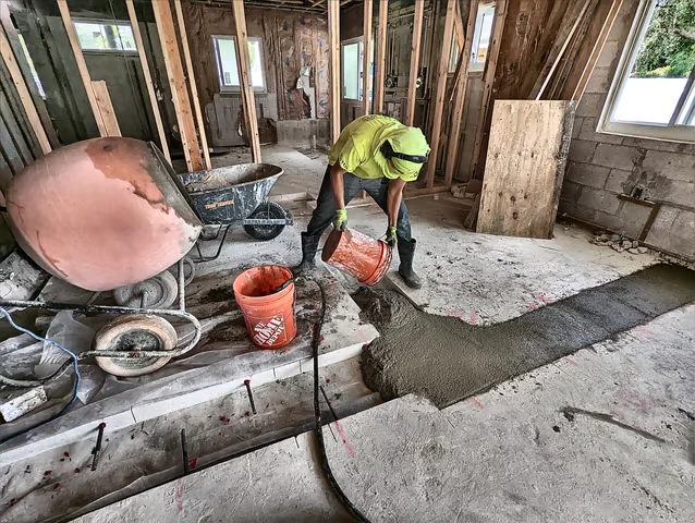 Concrete pouring the backbone of structures in miami