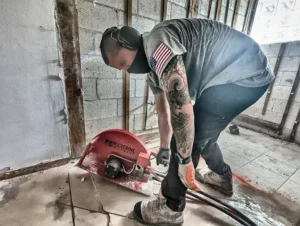 Cutting and removing a large piece of slab on grade in the fl keys