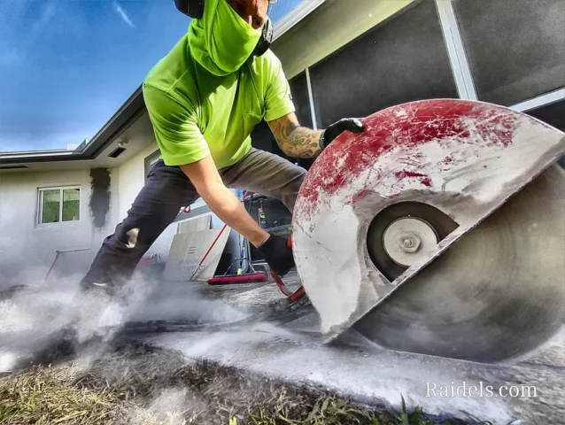 Patio & walkway concrete cutting