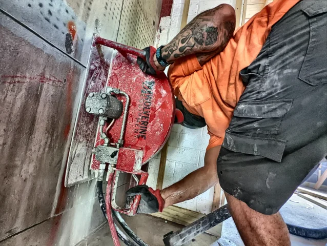 Precision concrete wall cutting services in miami