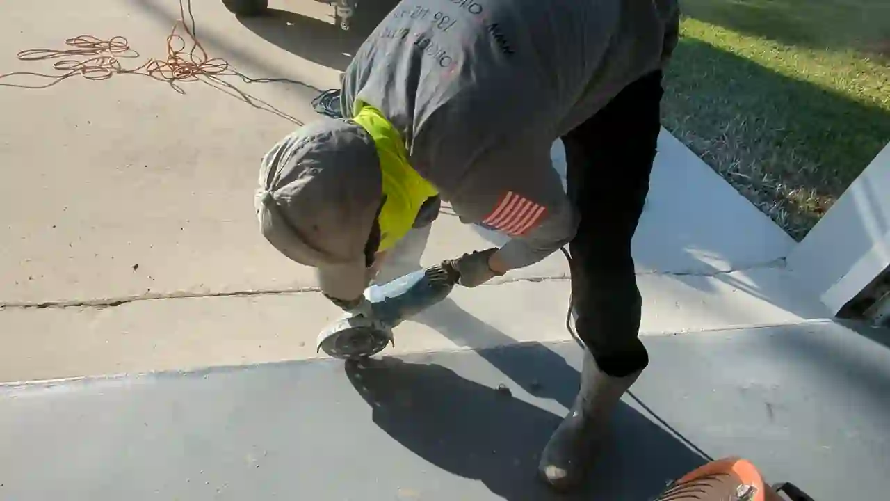 cutting concrete slab for plumbing 55