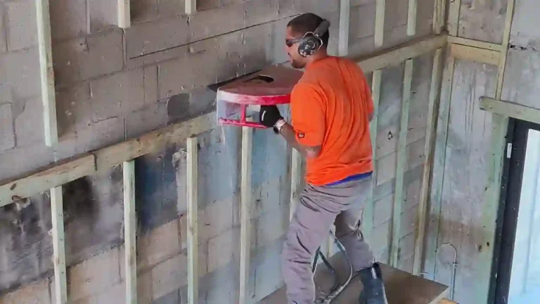 poster concrete wall cutting for hvac & ac openings