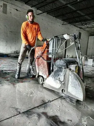 Slab Sawing some Trenches